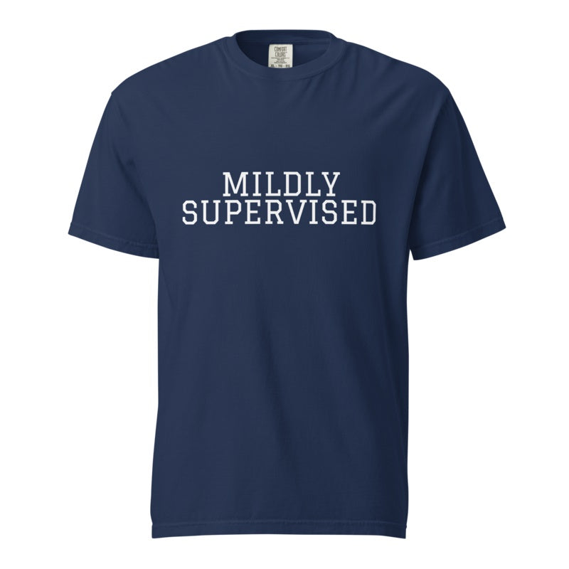 MILDLY SUPERVISED True Navy front mockup