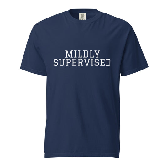 MILDLY SUPERVISED True Navy front mockup