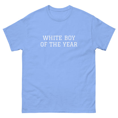WHITE BOY SUMMER - White Boy Of The Year - "White Boy Of The Year" - Classic Cotton Tee - T-Shirt Carolina Blue