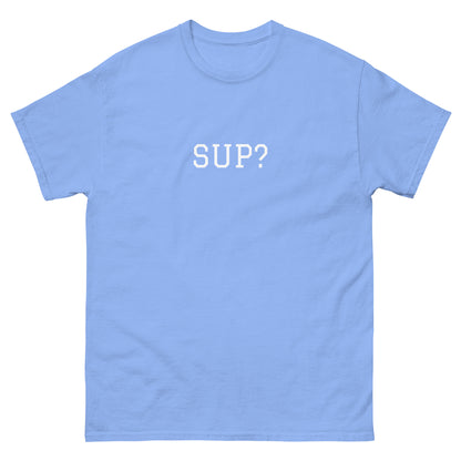 WHITE BOY SUMMER - Sup? - "Sup?" - Classic Cotton Tee - T-Shirt Carolina Blue