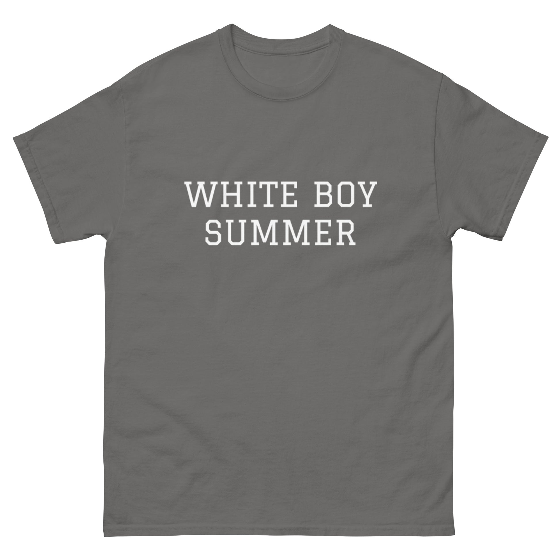 WHITE BOY SUMMER - Originals - "White Boy Summer" - Classic Cotton Tee - T-Shirt Charcoal