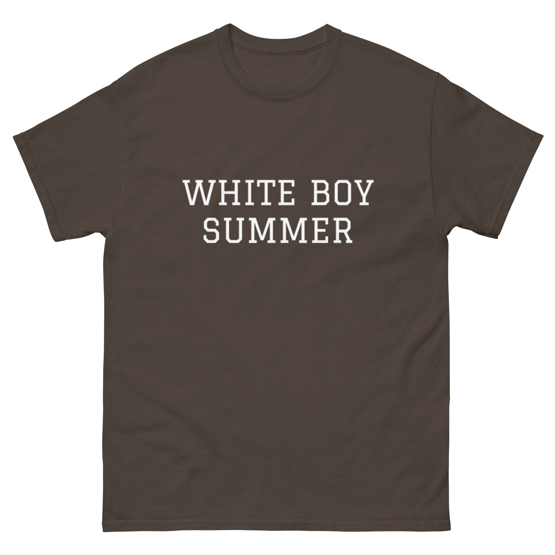 WHITE BOY SUMMER - Originals - "White Boy Summer" - Classic Cotton Tee - T-Shirt Dark Chocolate