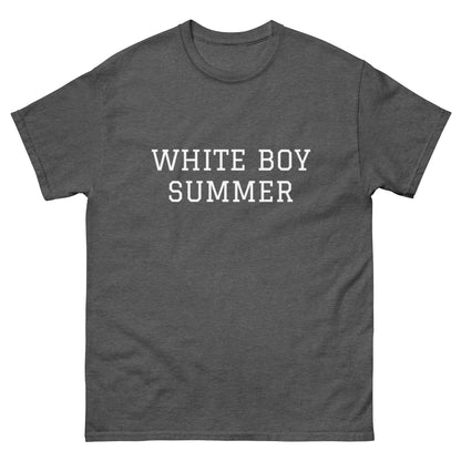 WHITE BOY SUMMER - Originals - "White Boy Summer" - Classic Cotton Tee - T-Shirt Dark Heather
