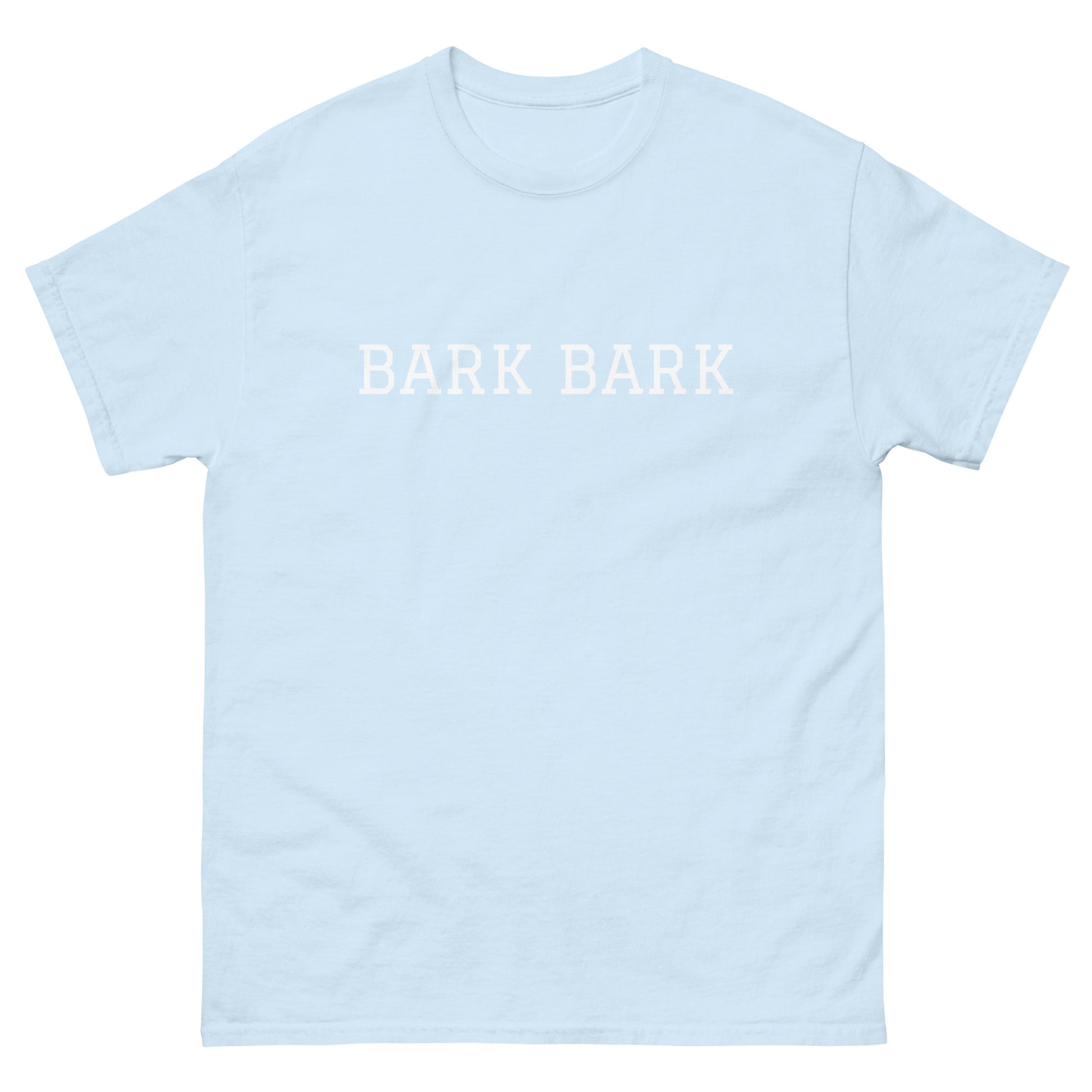WHITE BOY SUMMER - Big Dog - "Bark Bark" - Classic Cotton Tee - T-Shirt Light Blue