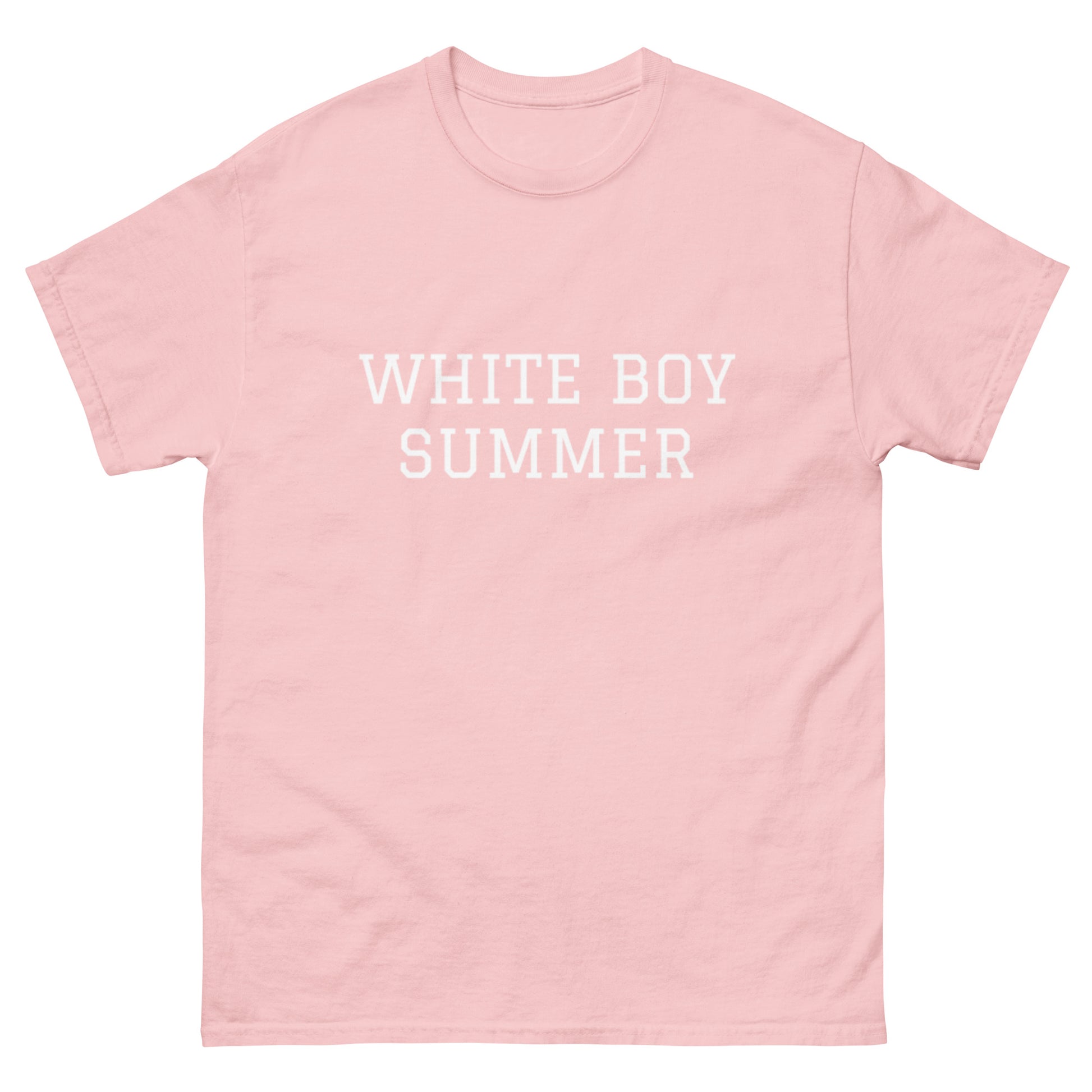 WHITE BOY SUMMER - Originals - "White Boy Summer" - Classic Cotton Tee - T-Shirt Light Pink