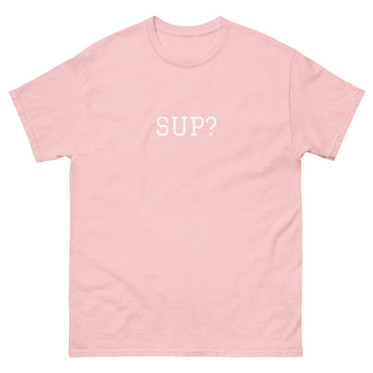 WHITE BOY SUMMER - Sup? - "Sup?" - Classic Cotton Tee - T-Shirt Light Pink