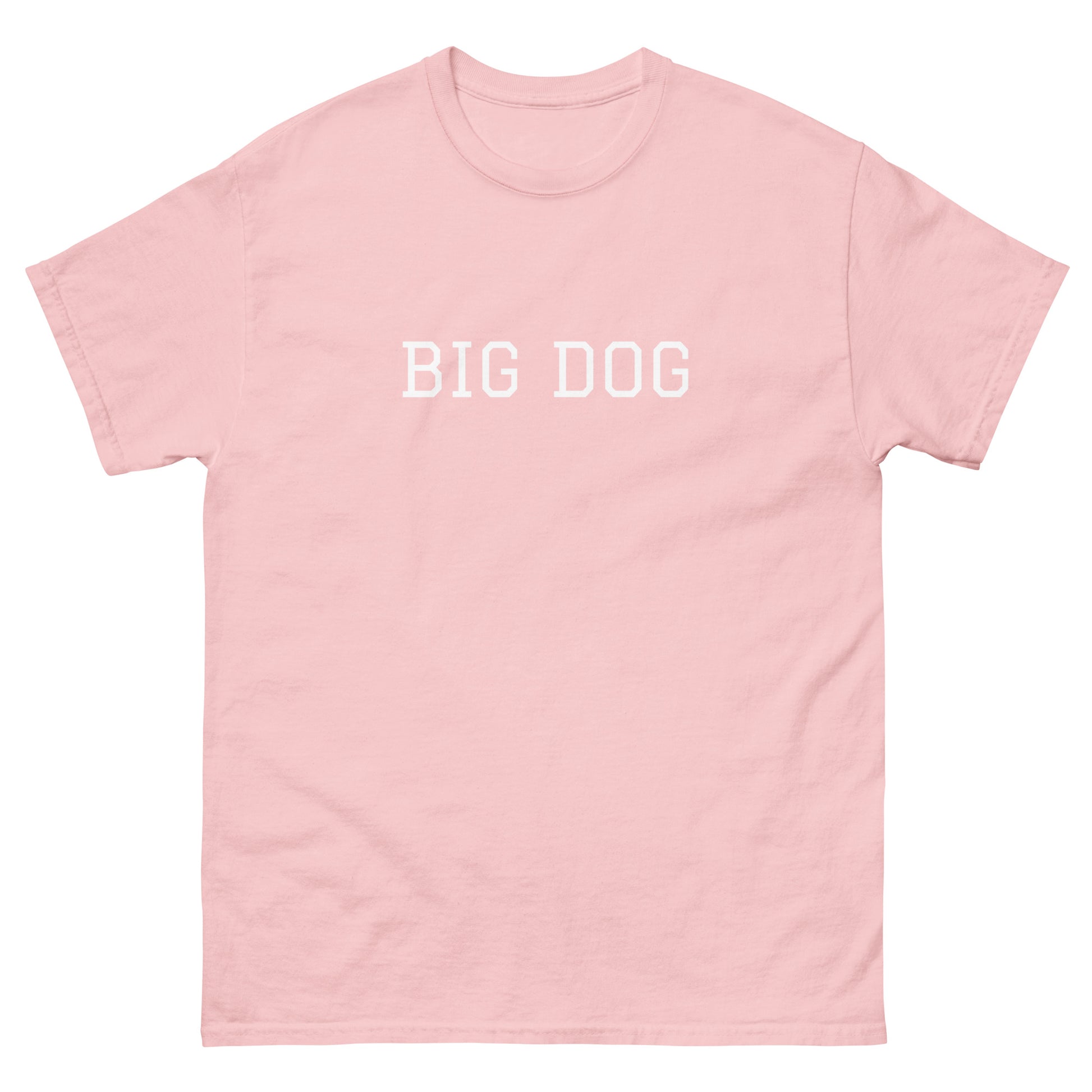 WHITE BOY SUMMER - Big Dog - "Big Dog" - Classic Cotton Tee - T-Shirt Light Pink