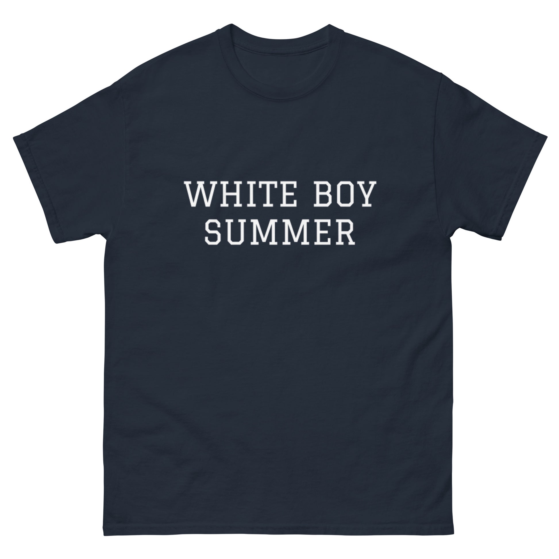 WHITE BOY SUMMER - Originals - "White Boy Summer" - Classic Cotton Tee - T-Shirt Navy