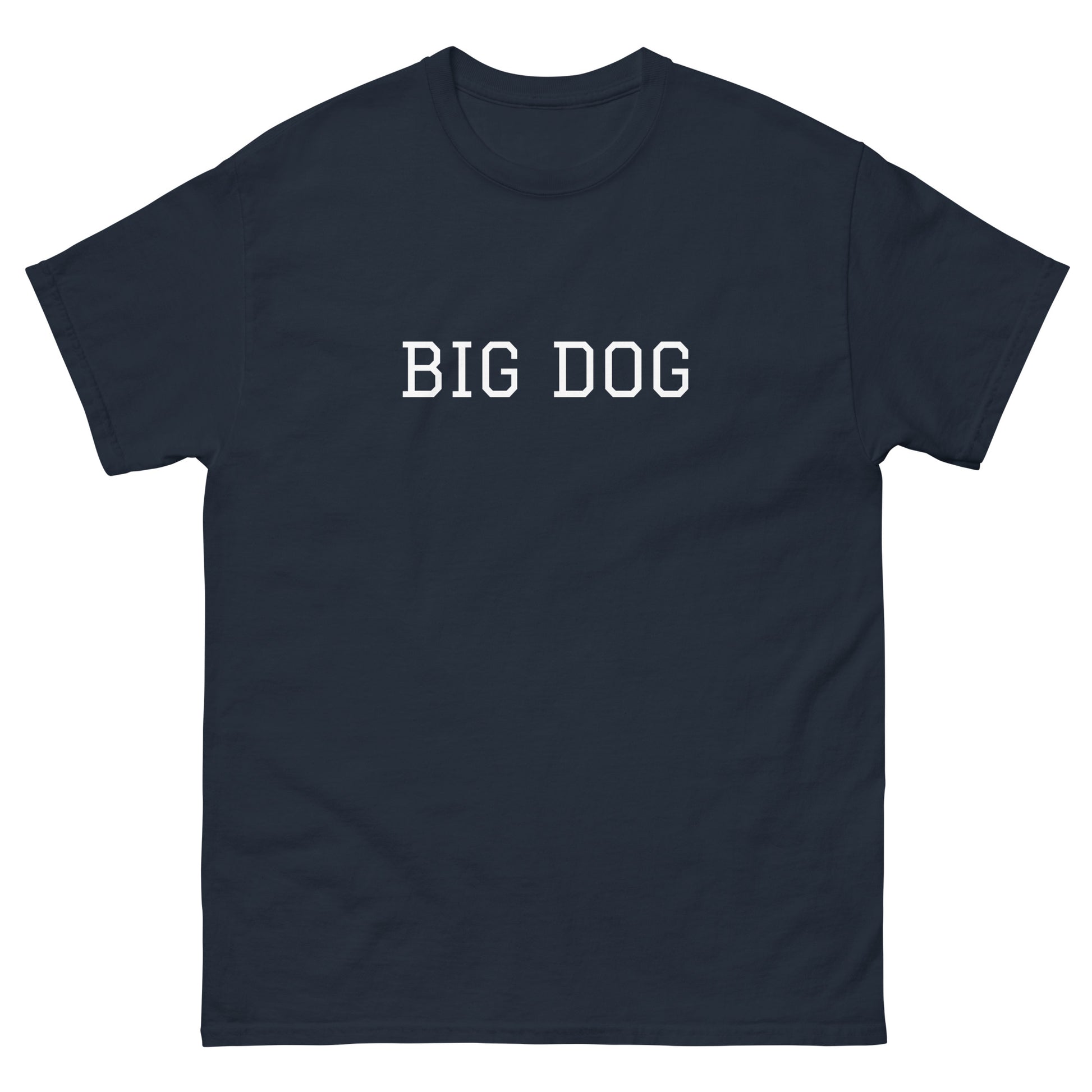 WHITE BOY SUMMER - Big Dog - "Big Dog" - Classic Cotton Tee - T-Shirt Navy