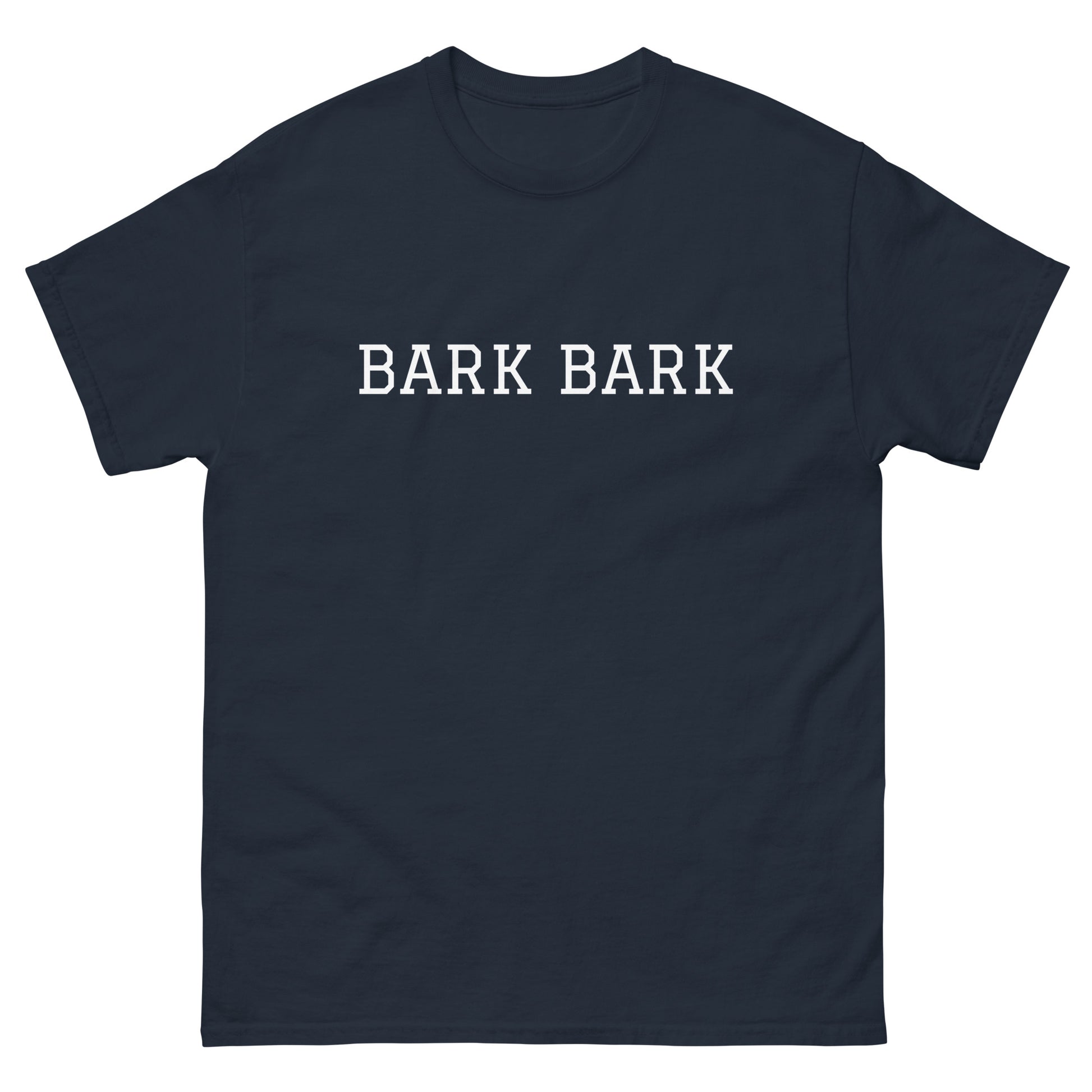 WHITE BOY SUMMER - Big Dog - "Bark Bark" - Classic Cotton Tee - T-Shirt Navy