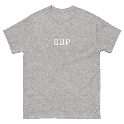 WHITE BOY SUMMER - Sup? - "Sup" - Classic Cotton Tee - T-Shirt Sport Grey