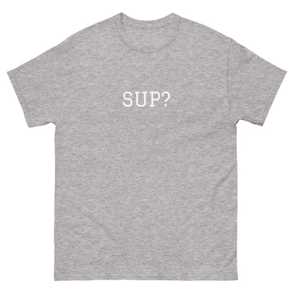WHITE BOY SUMMER - Sup? - "Sup?" - Classic Cotton Tee - T-Shirt Sport Grey
