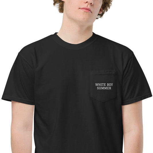 WHITE BOY SUMMER - Originals - "White Boy Summer" - Pocket Printed Cotton Tee - T-Shirt 
