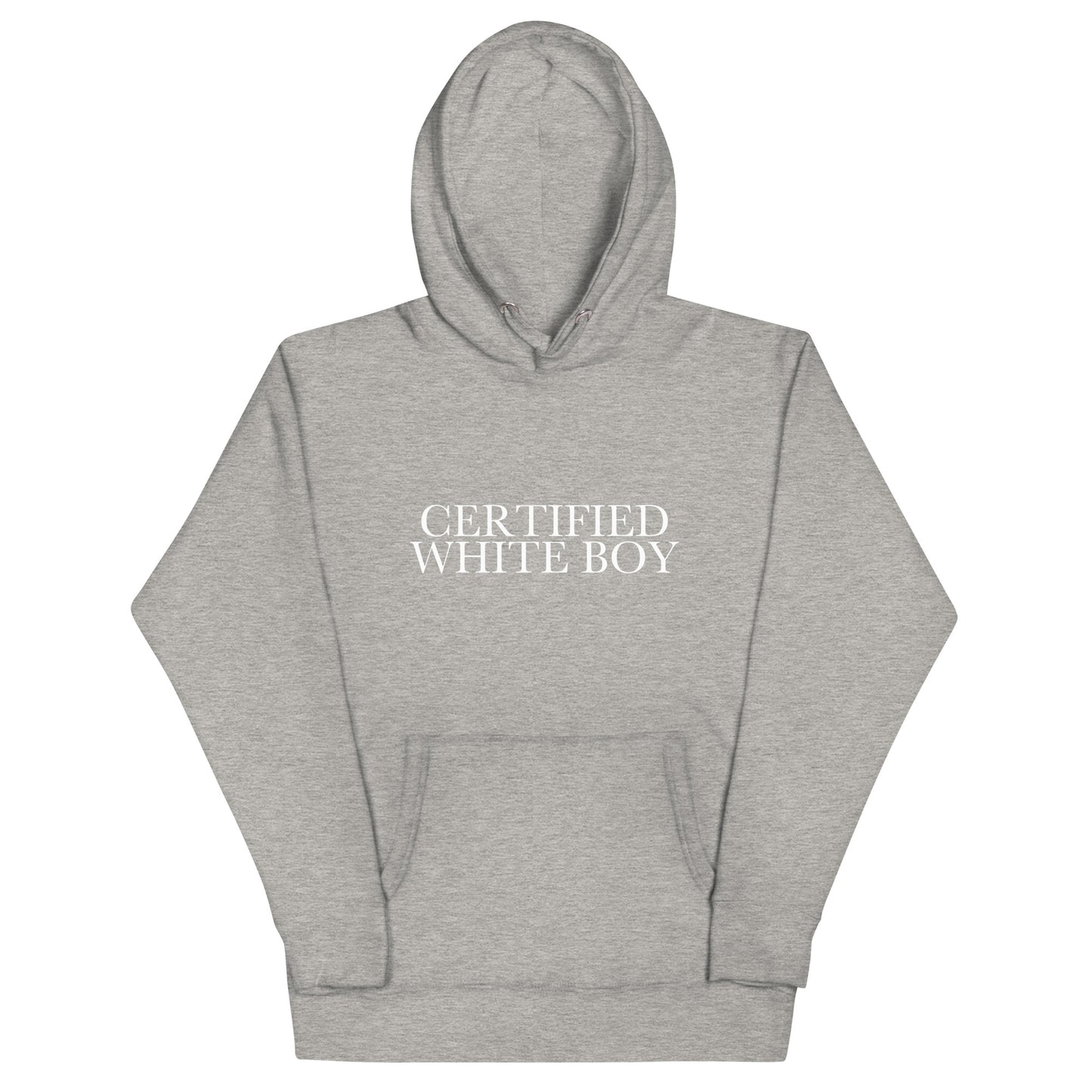 CERTIFIED WHITE BOY Carbon Grey front mockup