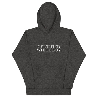 CERTIFIED WHITE BOY Charcoal Heather front mockup