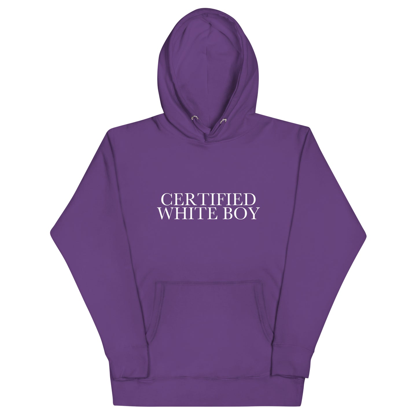 CERTIFIED WHITE BOY Purple front mockup