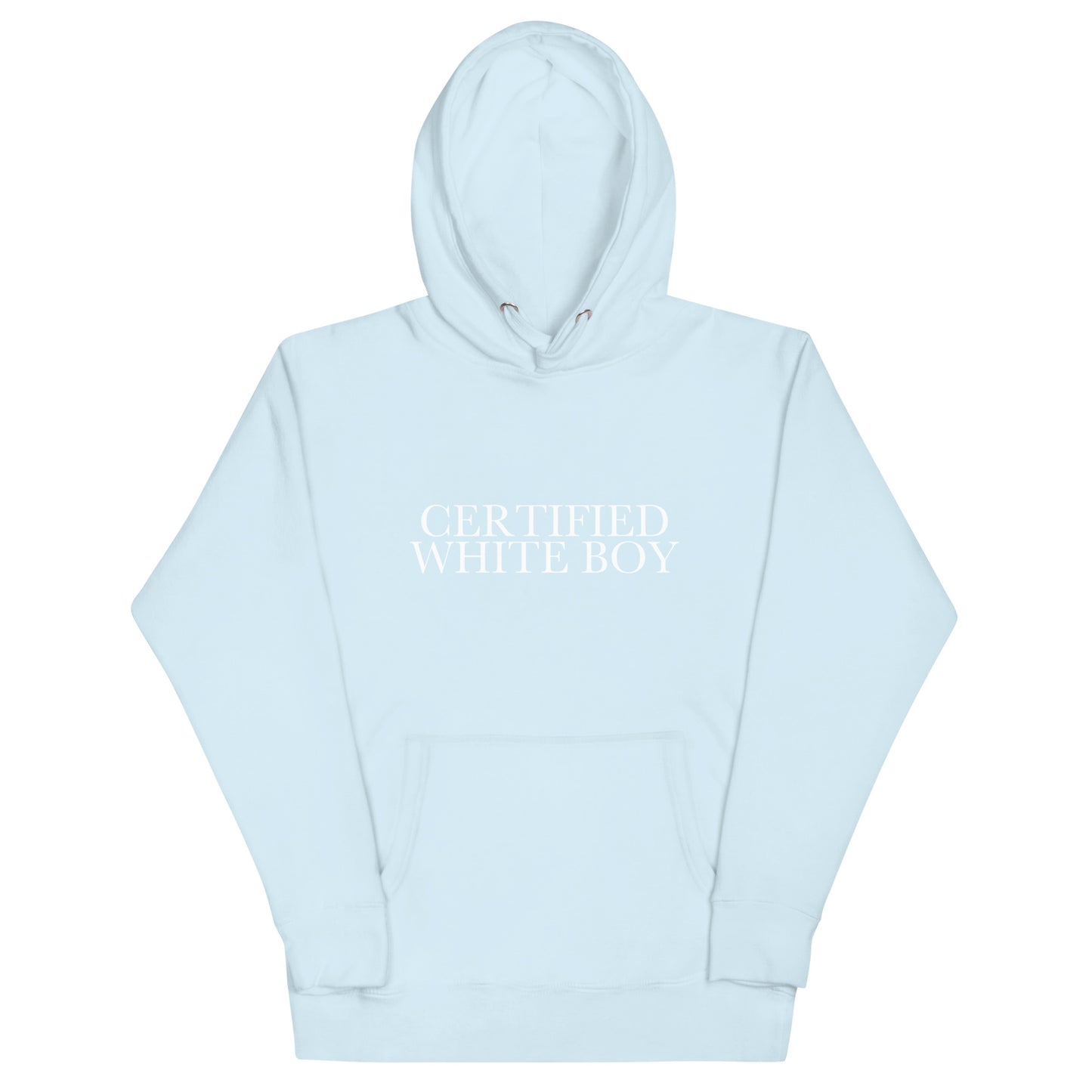 CERTIFIED WHITE BOY Sky Blue front mockup