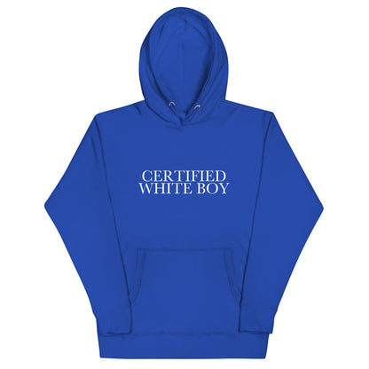 CERTIFIED WHITE BOY Team Royal front mockup