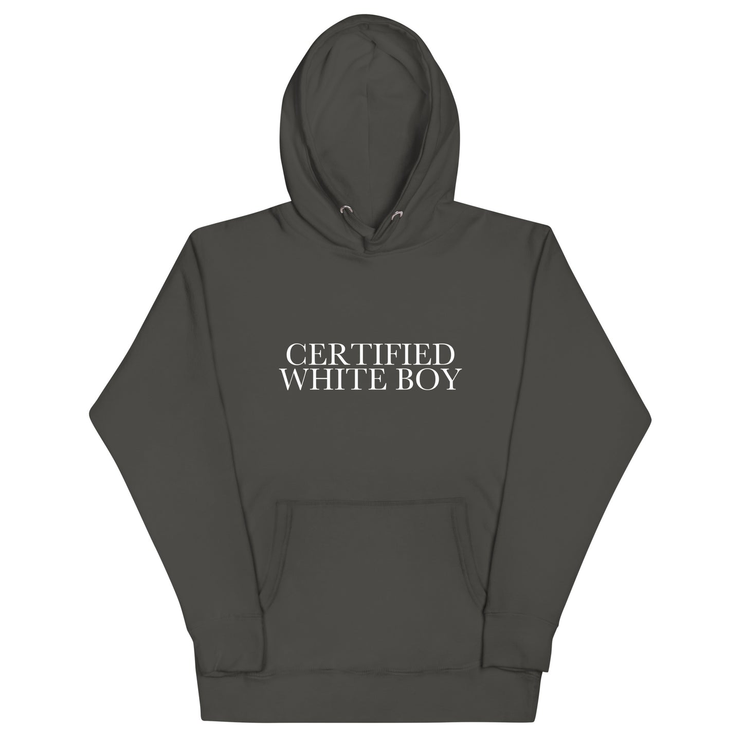 CERTIFIED WHITE BOY Vintage Black front mockup
