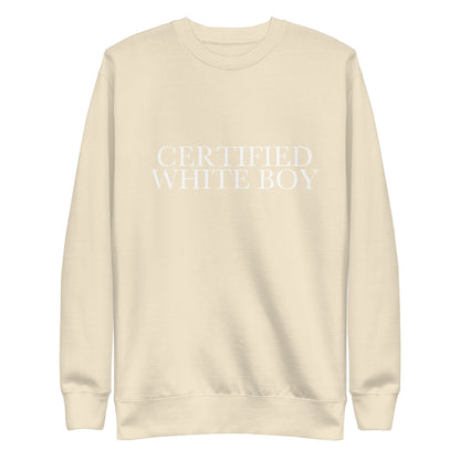 CERTIFIED WHITE BOY Bone front mockup