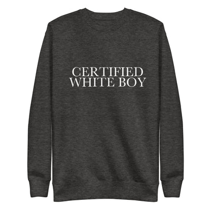 CERTIFIED WHITE BOY Charcoal Heather front mockup