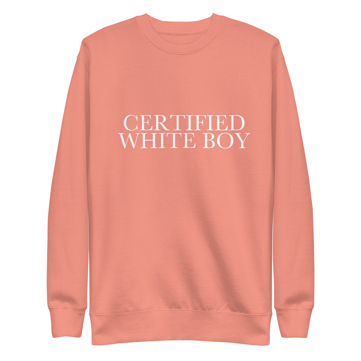 CERTIFIED WHITE BOY Dusty Rose front mockup
