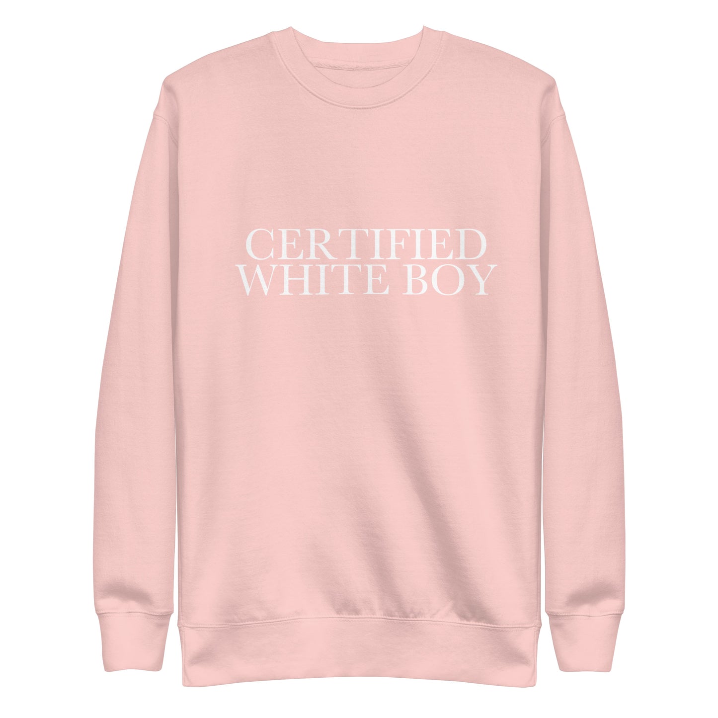 CERTIFIED WHITE BOY Light Pink front mockup