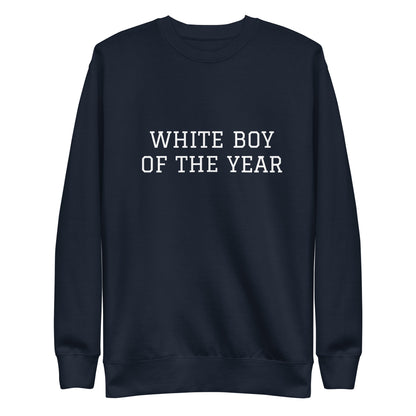 WHITE BOY SUMMER - White Boy Of The Year - "White Boy Of The Year" - Classic Crewneck Sweatshirt - Sweatshirt Navy Blazer