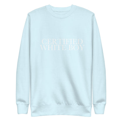 CERTIFIED WHITE BOY Sky Blue front mockup