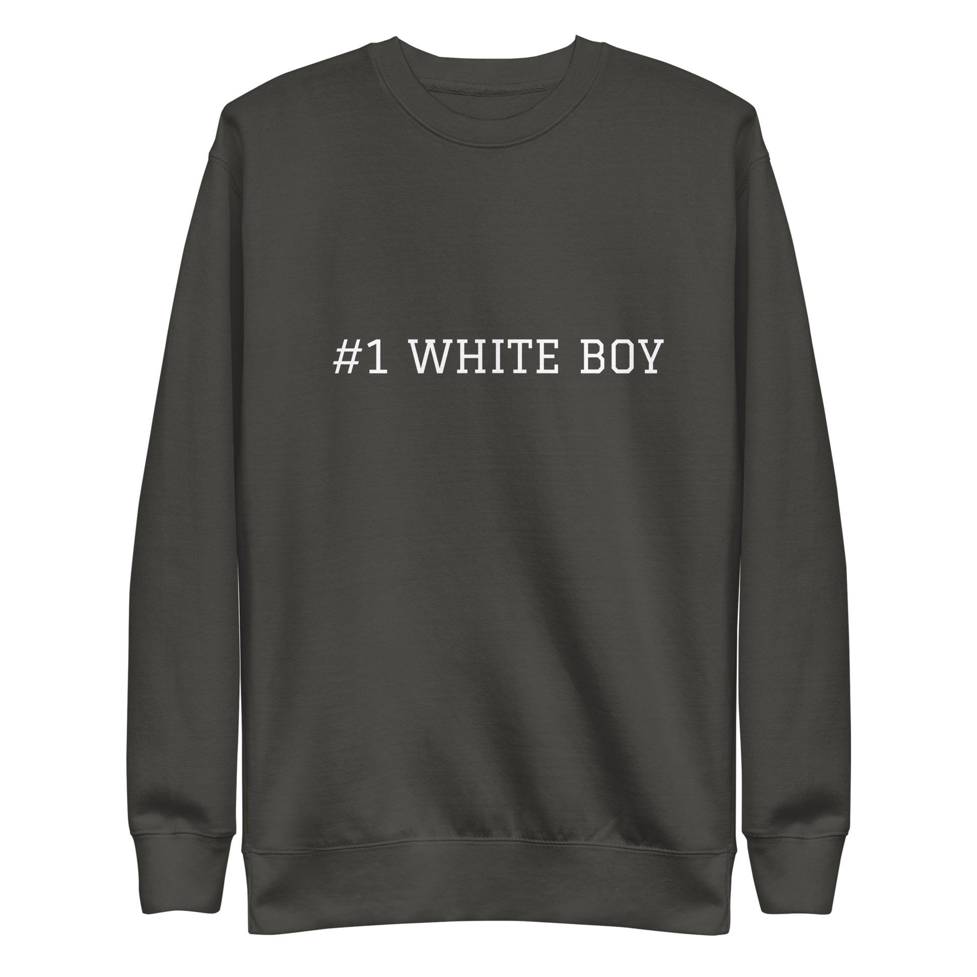 WHITE BOY SUMMER - White Boy Of The Year - "#1 White Boy" - Classic Crewneck Sweatshirt - Sweatshirt Vintage Black