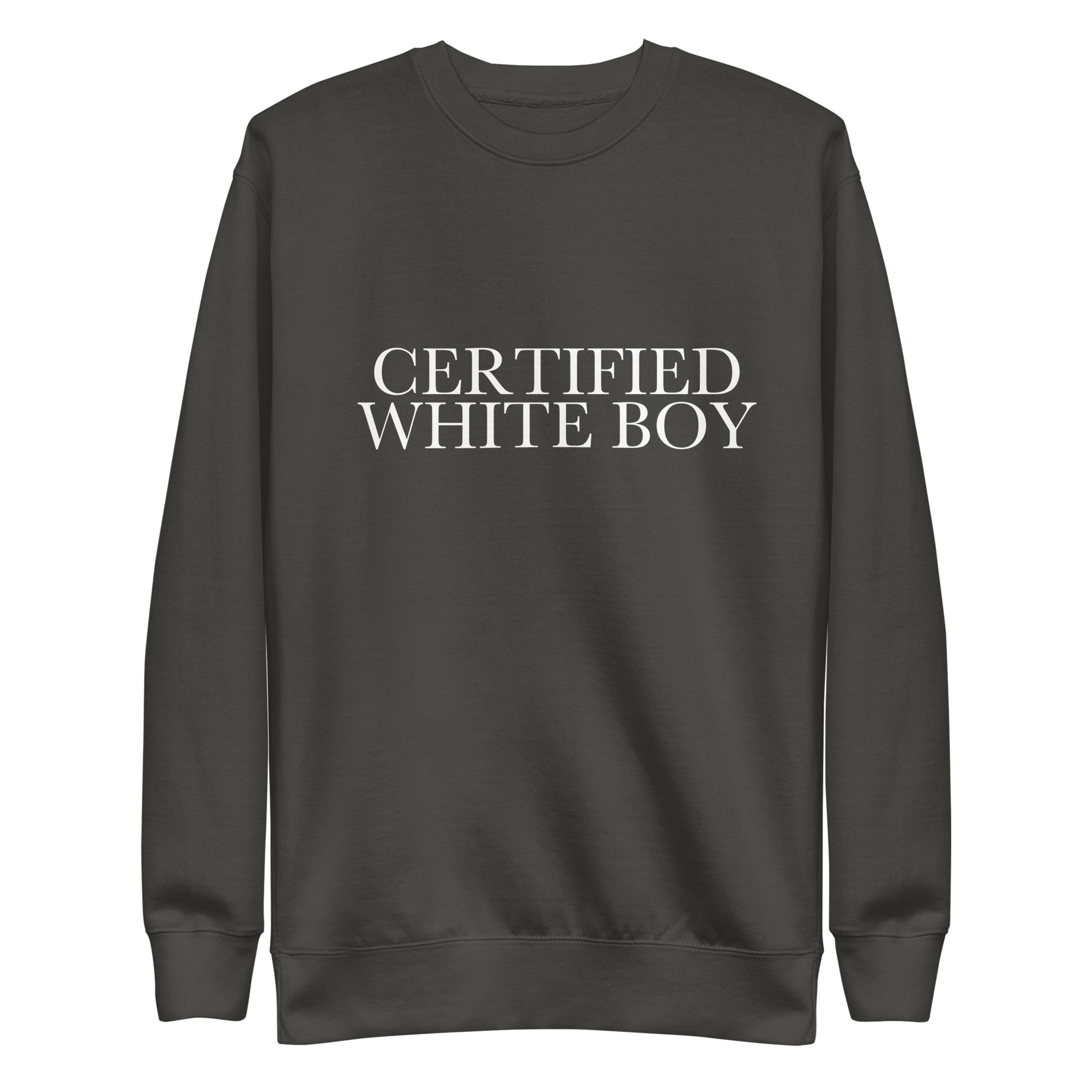 CERTIFIED WHITE BOY Vintage Black front mockup