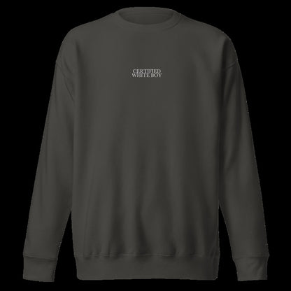 CERTIFIED WHITE BOY Vintage Black front embroidered mockup