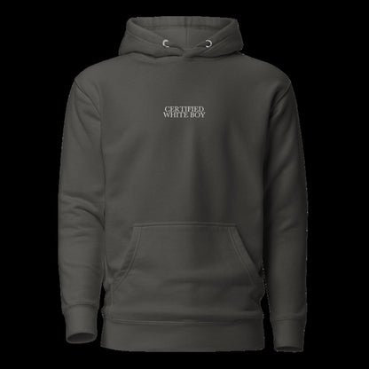 CERTIFIED WHITE BOY Vintage Black front embroidered mockup