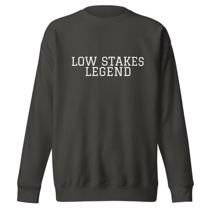 LOW STAKES LEGEND Vintage Black front mockup