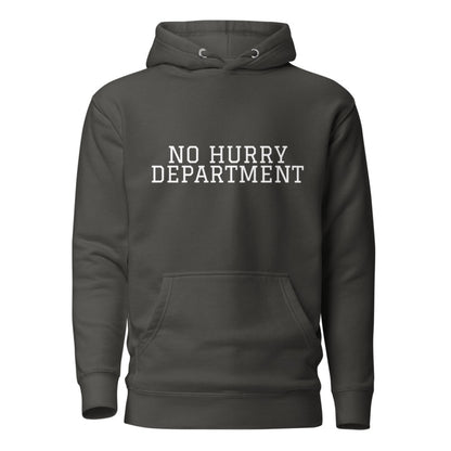 NO HURRY DEPARTMENT Vintage Black front mockup
