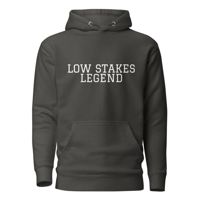 LOW STAKES LEGEND Vintage Black front mockup