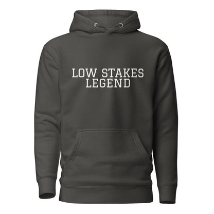 LOW STAKES LEGEND Vintage Black front mockup
