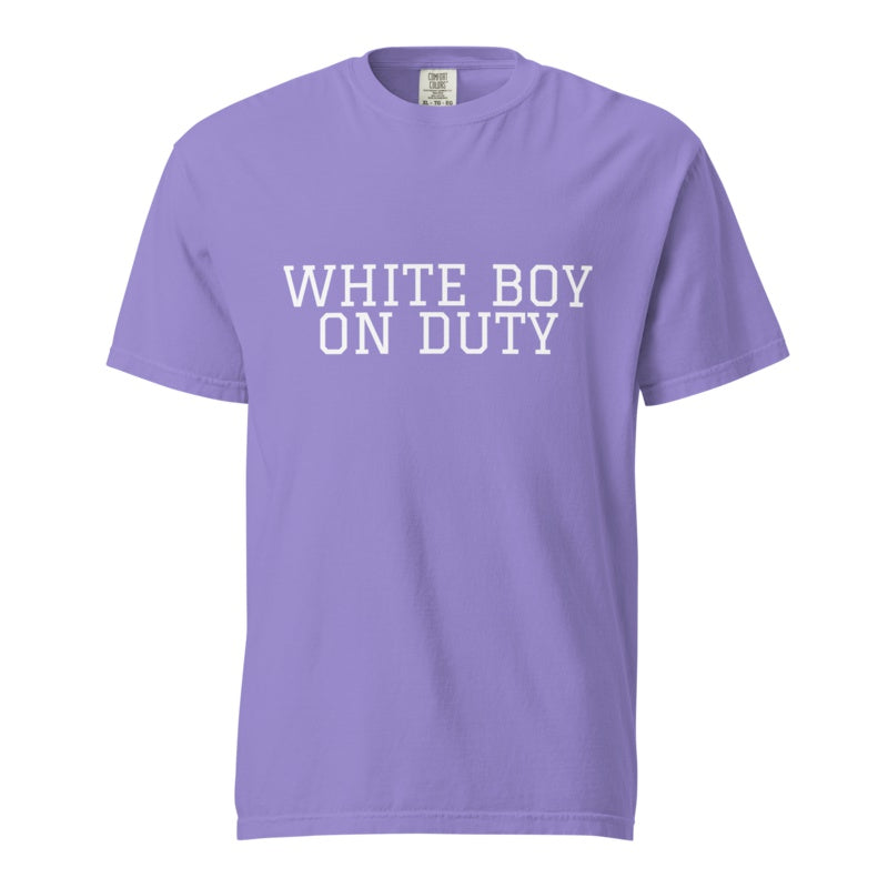 WHITE BOY ON DUTY Violet front mockup