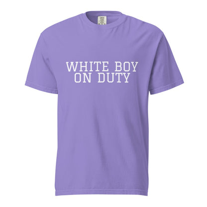 WHITE BOY ON DUTY Violet front mockup