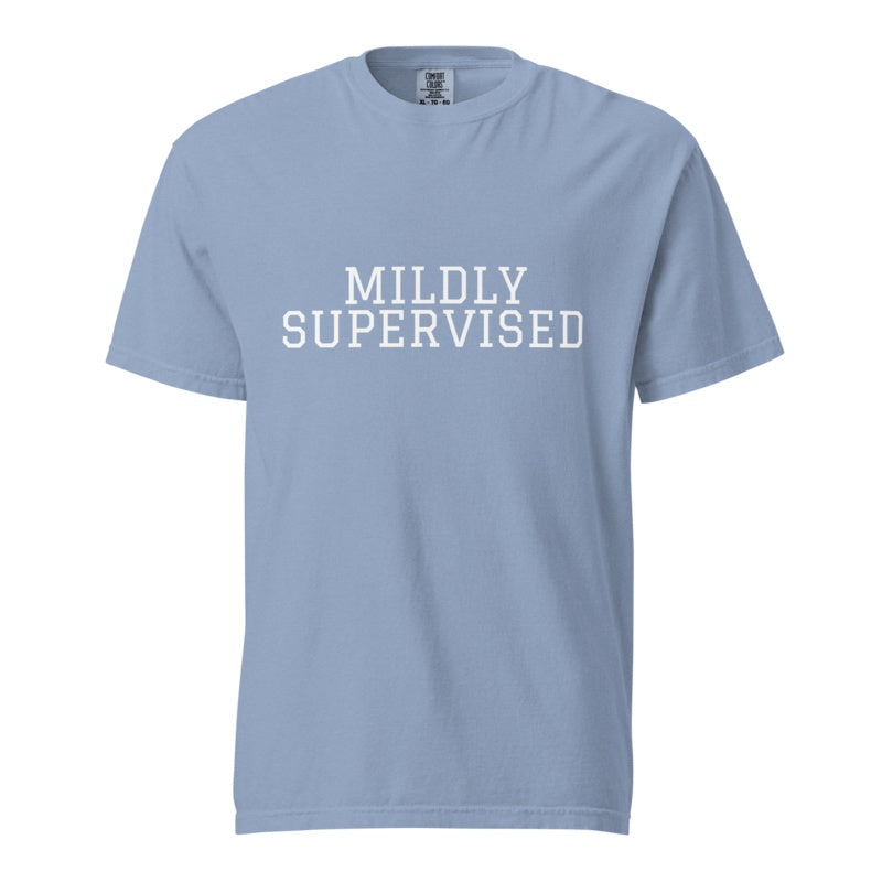 MILDLY SUPERVISED Washed Denim front mockup