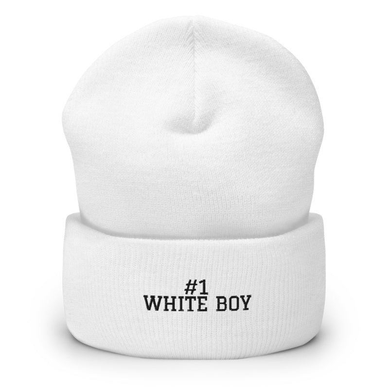 #1 WHITE BOY White front mockup